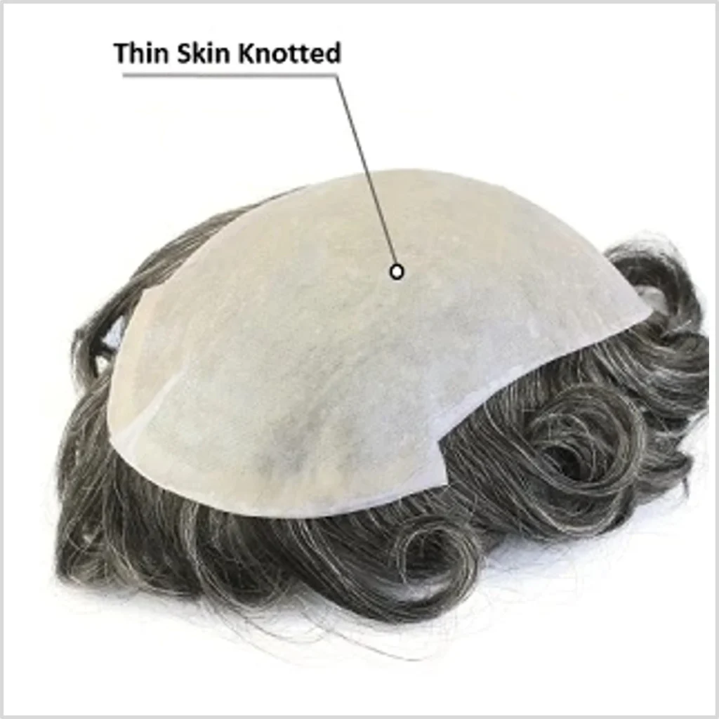 thin skin knotted mens hair systems
